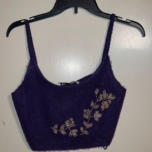 Zara cropped knit top